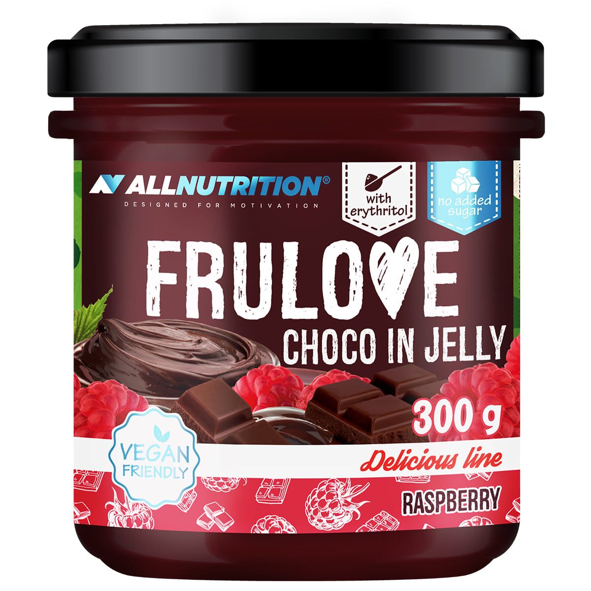 Allnutrition Frulove Choco In Jelly 300 g Raspberry