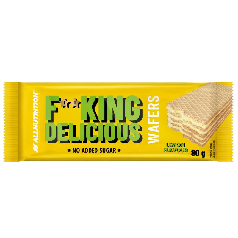 Allnutrition Fitking Heerlijke Wafels 80 g Citroen