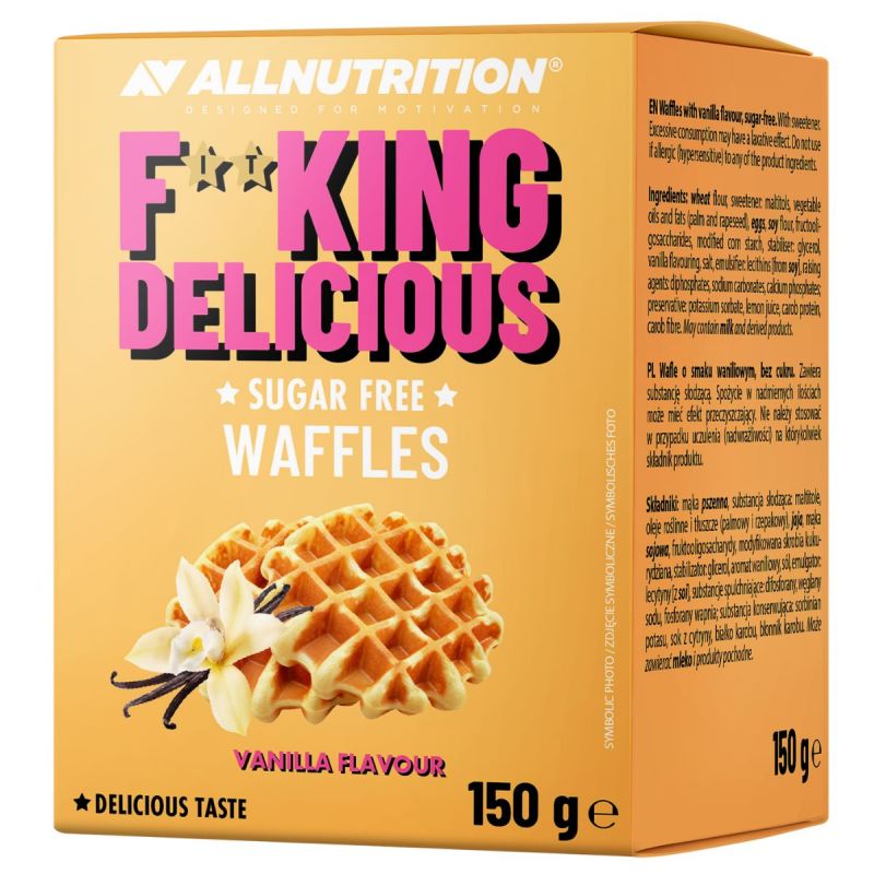 Allnutrition Fitking Delicious Waffles 150 g Vanilla Flavor