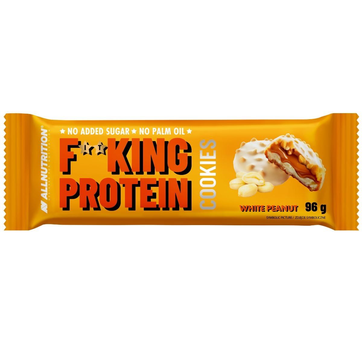 Allnutrition Fitking Cookies Protéinés 96 g Arachide Blanche