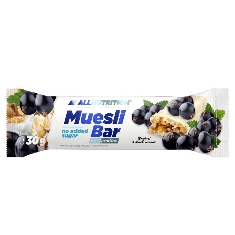 Barra de Muesli Allnutrition L-Carnitina 30 g Yogur y Grosella Negra