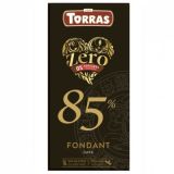 Torras Zero Chocolade Fondant Donker 85% 100g — Miniatuur 1