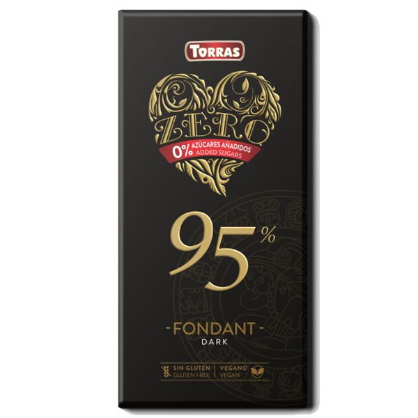 Torras Zero Chocolate Fondant Dark 95% 100g