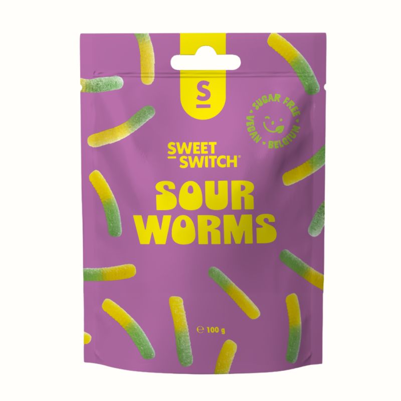 Sweet Switch Sour Worms 100g