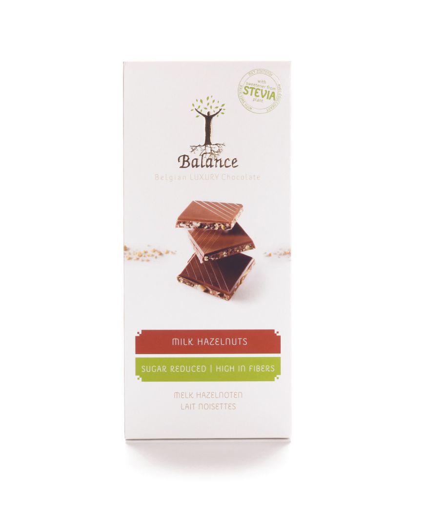 Balance Stevia Excl. Tableta Leche Avellanas 85g