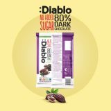 Diablo No Added Sugar Stevia 80% Dark Chocolate 75g — thumbnail 2