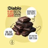 Diablo No Added Sugar Stevia 80% Dark Chocolate 75g — thumbnail 3