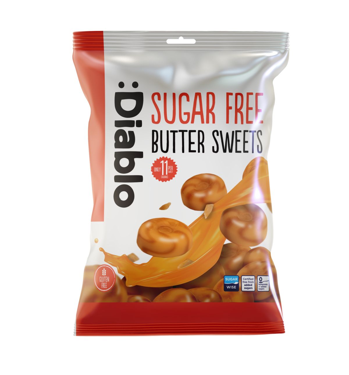 Diablo Suikervrije Boter Snoepjes 75g