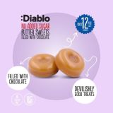 Diablo Bonbons au beurre sans sucre ajouté fourrés au chocolat 75g — miniature 2