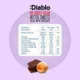 Diablo Bonbons au beurre sans sucre ajouté fourrés au chocolat 75g — miniature 3