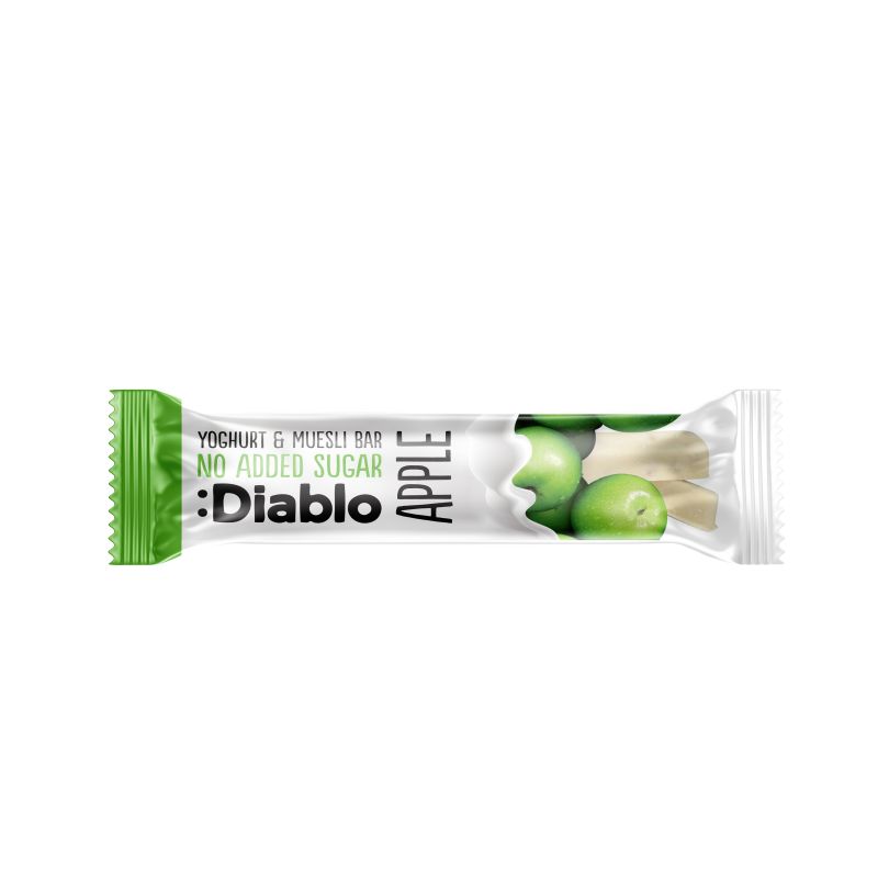Diablo No Added Sugar Yoghurt&Muesli Bar Apple 30g