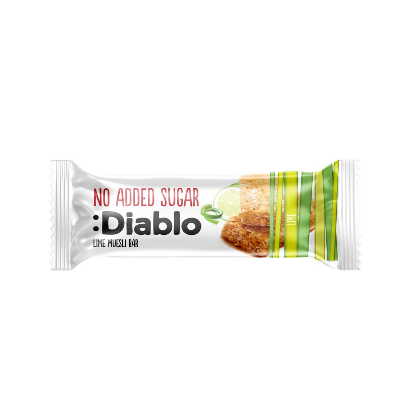 Diablo No Added Sugar Lime Muesli Bar 30g