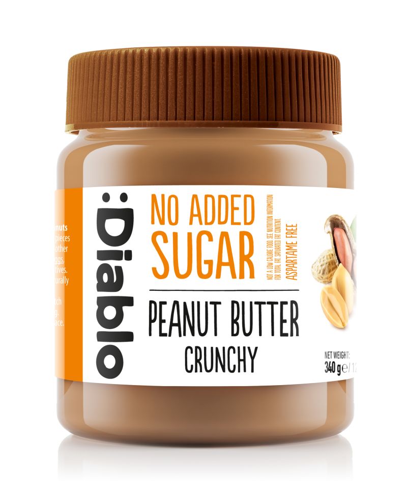 Diablo No Added Sugar Peanut Butter Crunchy 340g