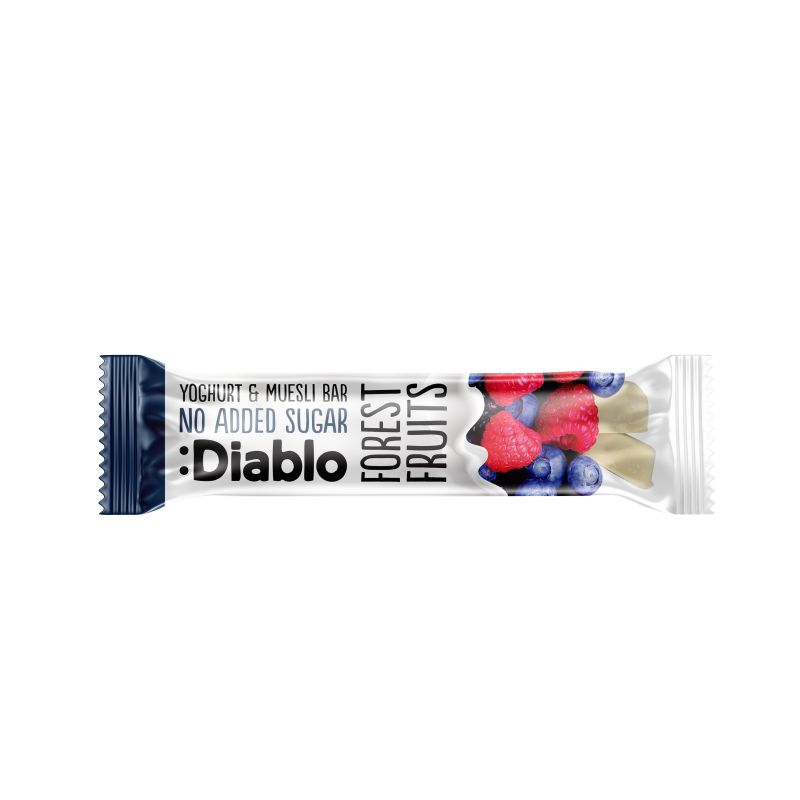 Diablo No Added Sugar Yoghurt & Muesli Bar Forest Fruits 30g