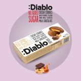 Diablo No Added Sugar Cocoa Cookies with Peanut Filling and Half Coated Milk Chocolate 110g — thumbnail 2