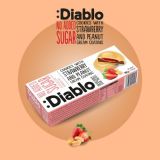 Diablo Biscuits sans sucre ajouté avec enrobage de crème à la fraise et aux cacahuètes 100g — miniature 2