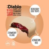 Diablo Biscuits sans sucre ajouté avec enrobage de crème à la fraise et aux cacahuètes 100g — miniature 3
