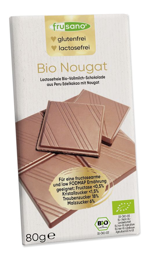 Frusano Bio Nougat Chocolade 80g