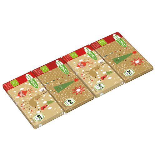 Frusano Organic Christmas Minis Milk Chocolate 50g
