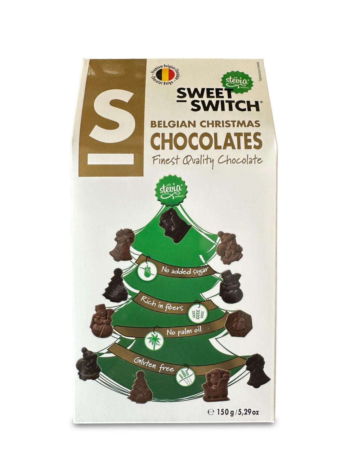 Chocolates de Navidad Sweet Switch con Stevia 150g