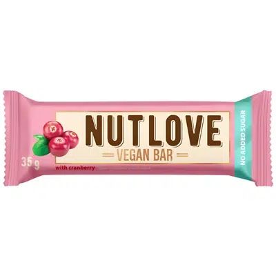Barre Vegan Nutlove Allnutrition avec Canneberge 35g