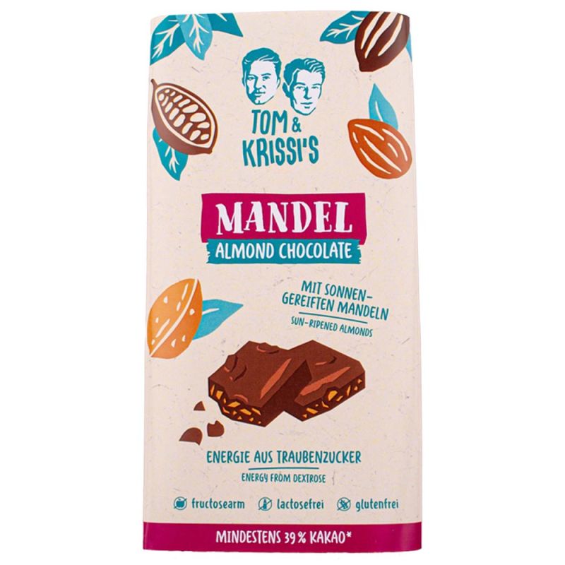 Tom&Krissi's Chocolat aux Amandes 90g