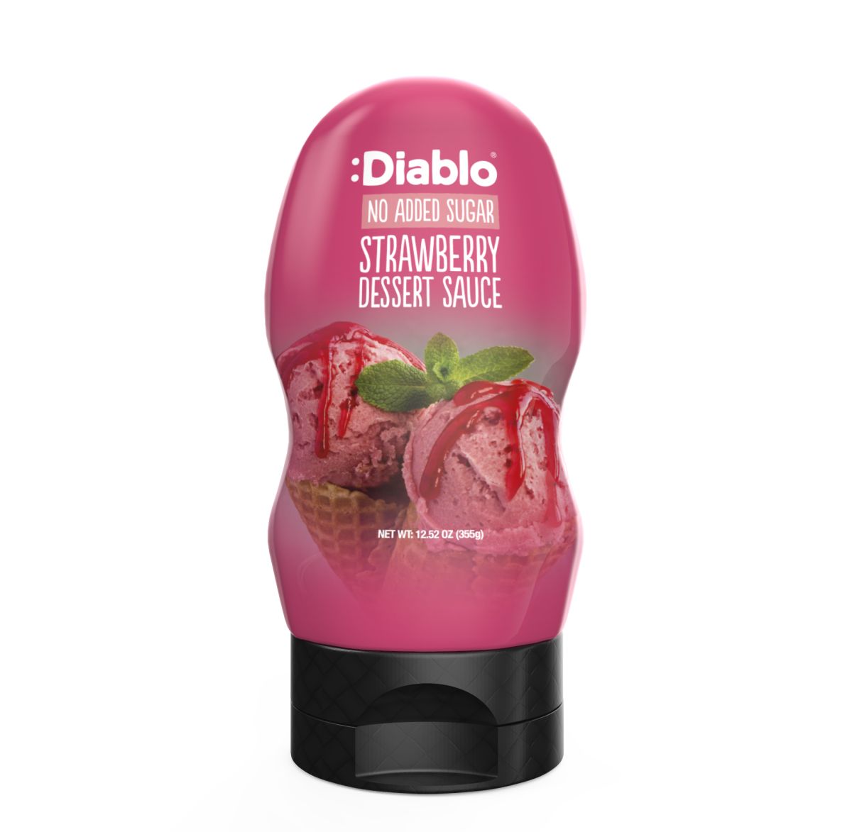 Diablo Salsa de Postre de Fresa Sin Azúcar Añadido 290ml