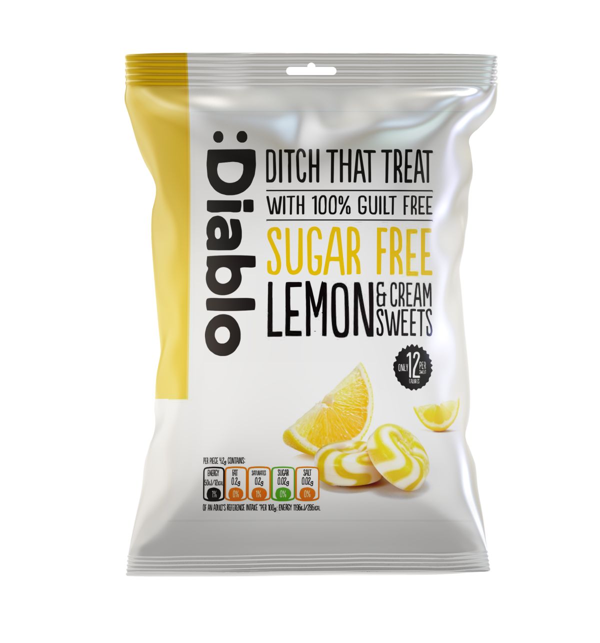 Diablo Słodycze bez cukru Cytryna&Śmietanka 75g