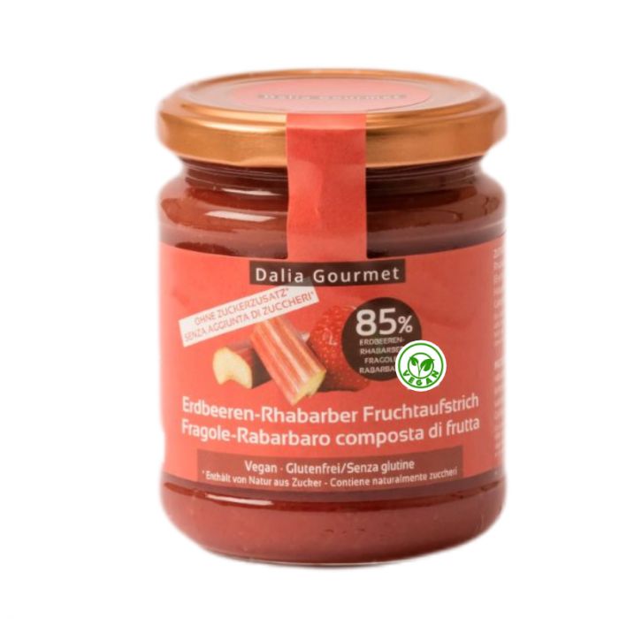 Dalia Gourmet Aardbei-Rabarber Fruitspread 220g