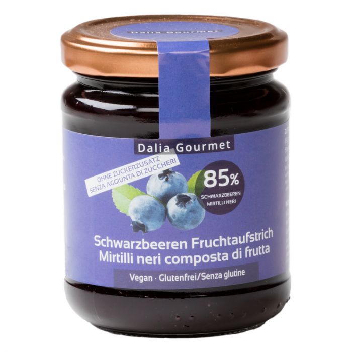 Dalia Gourmet Zwarte Bessen Fruitspread 220g