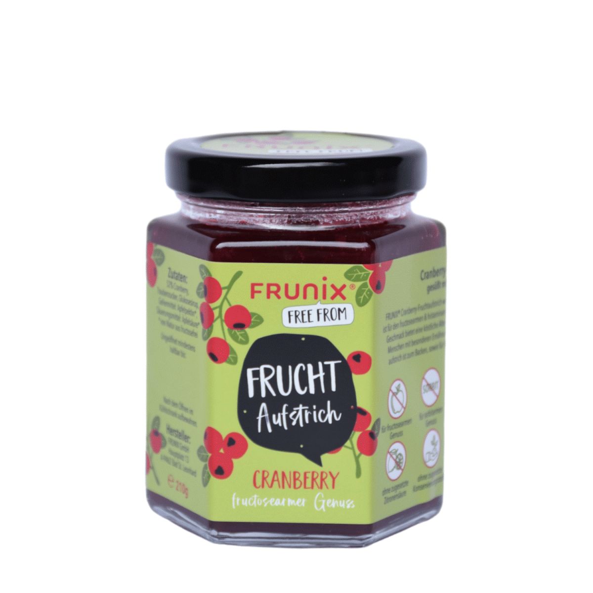 Frunix Fruit Spread Cranberry 210g