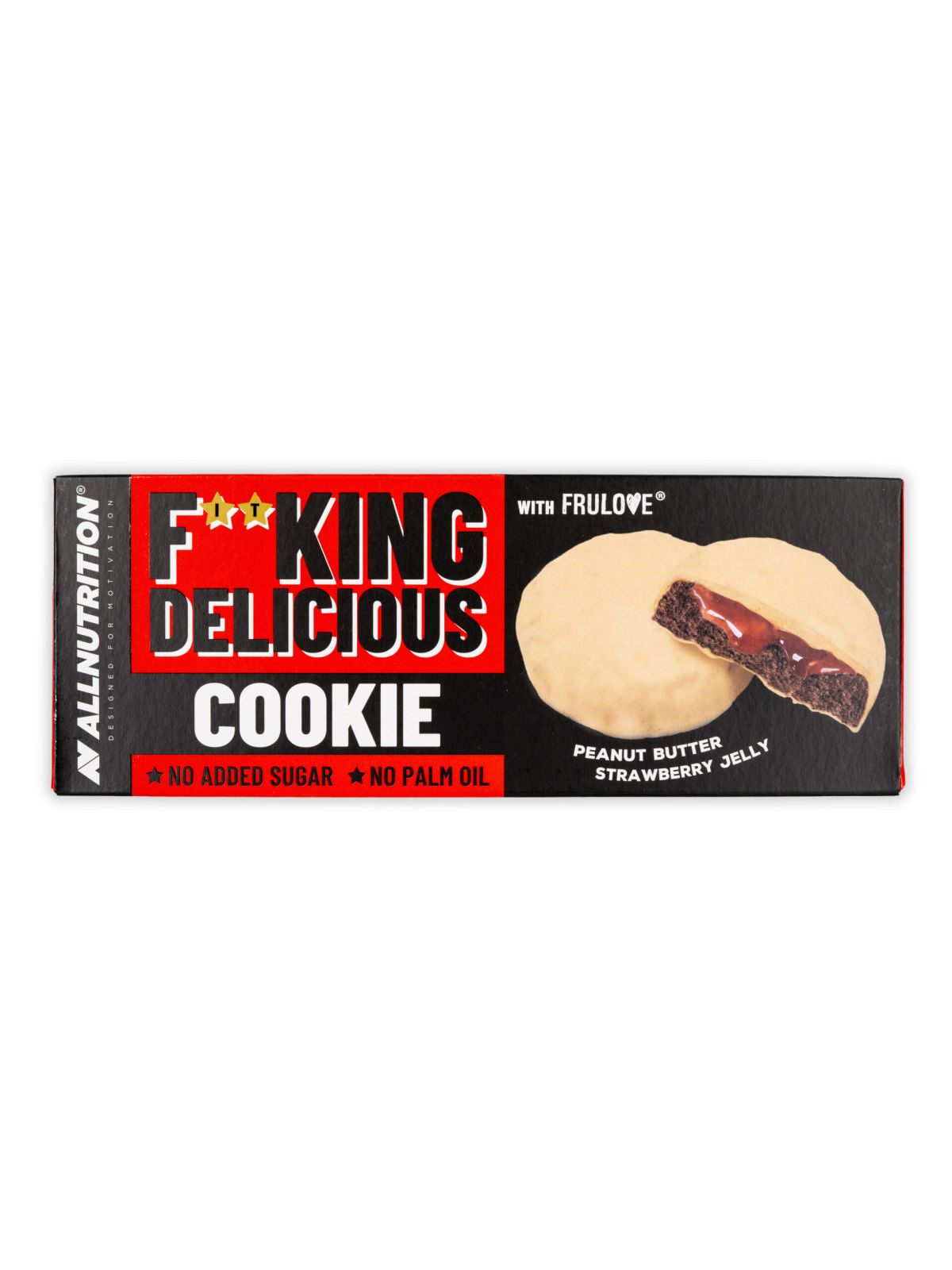 Allnutrition Fitking Heerlijke Koekje Pindakaas Aardbeienjam 128g