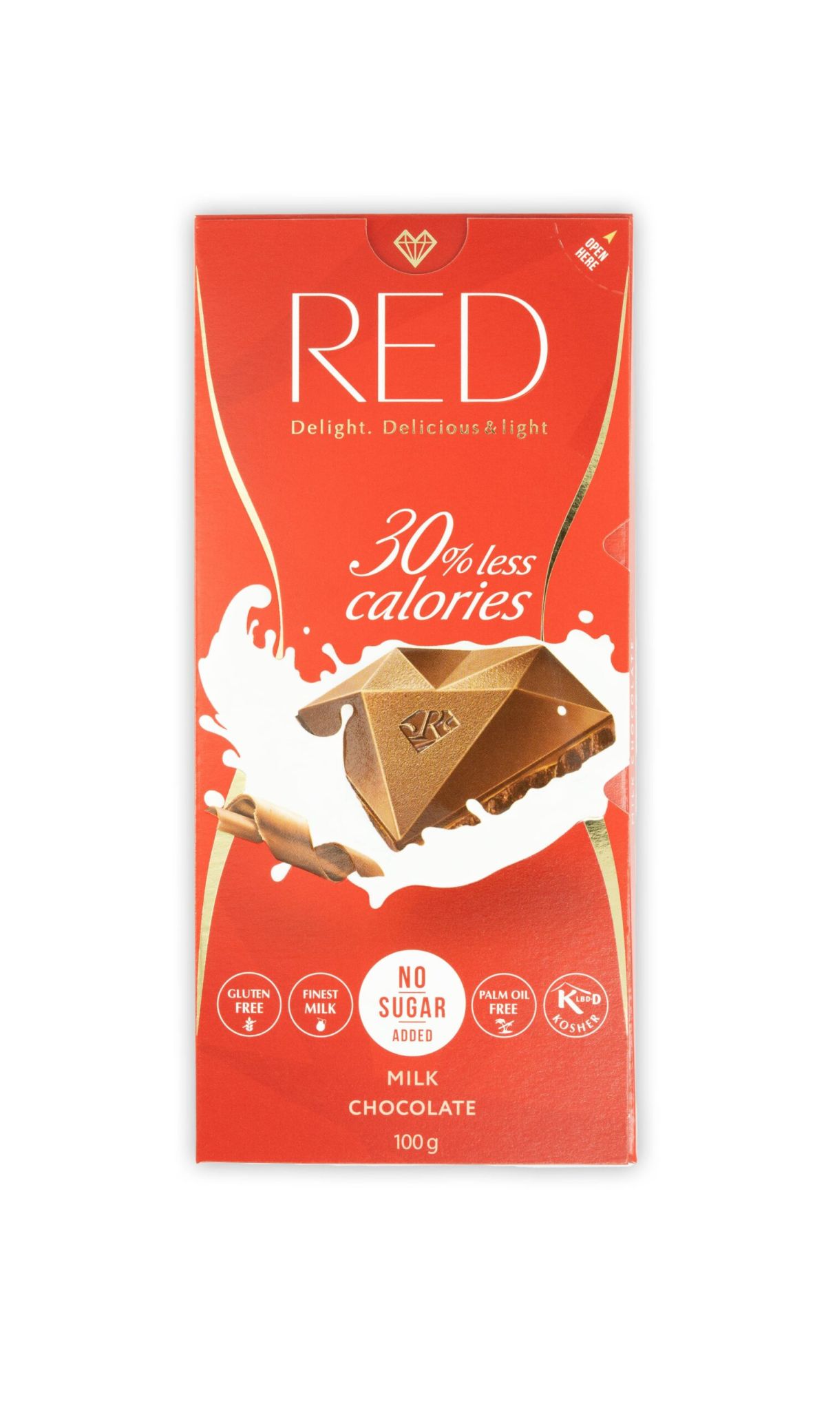Chocolate con leche ROJO 100g