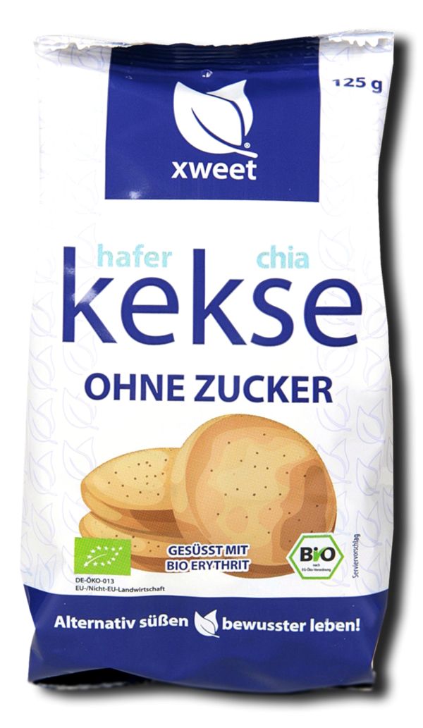 Xweet biscotti di avena e chia con eritritolo
