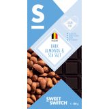 Sweet Switch Donkere Amandelen & Zeezout Chocolade 100g — Miniatuur 1