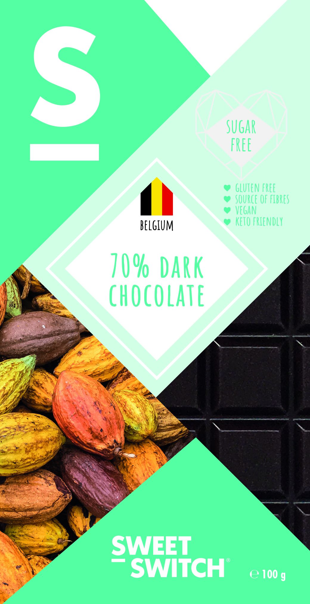 Sweet Switch Chocolat Noir 70% 100g