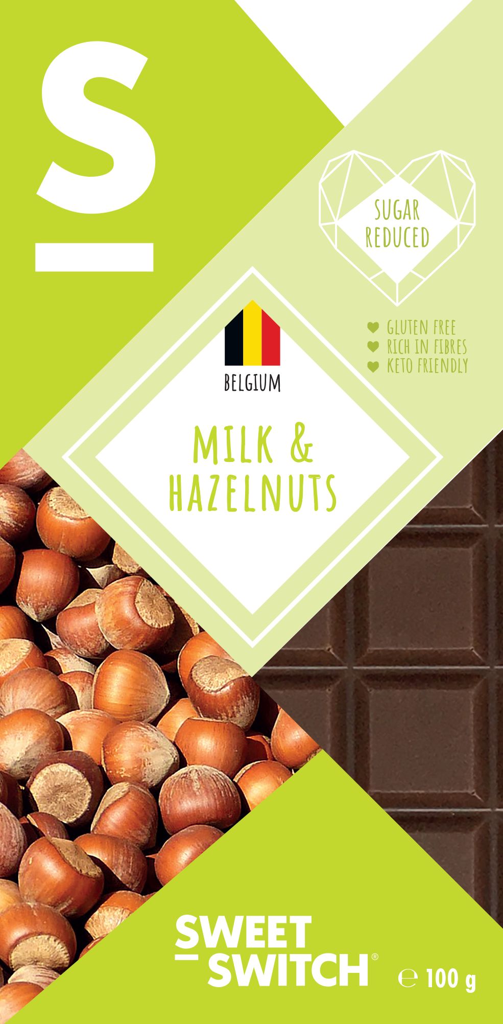 Sweet Switch Melk&Hazelnoten Chocolade 100g