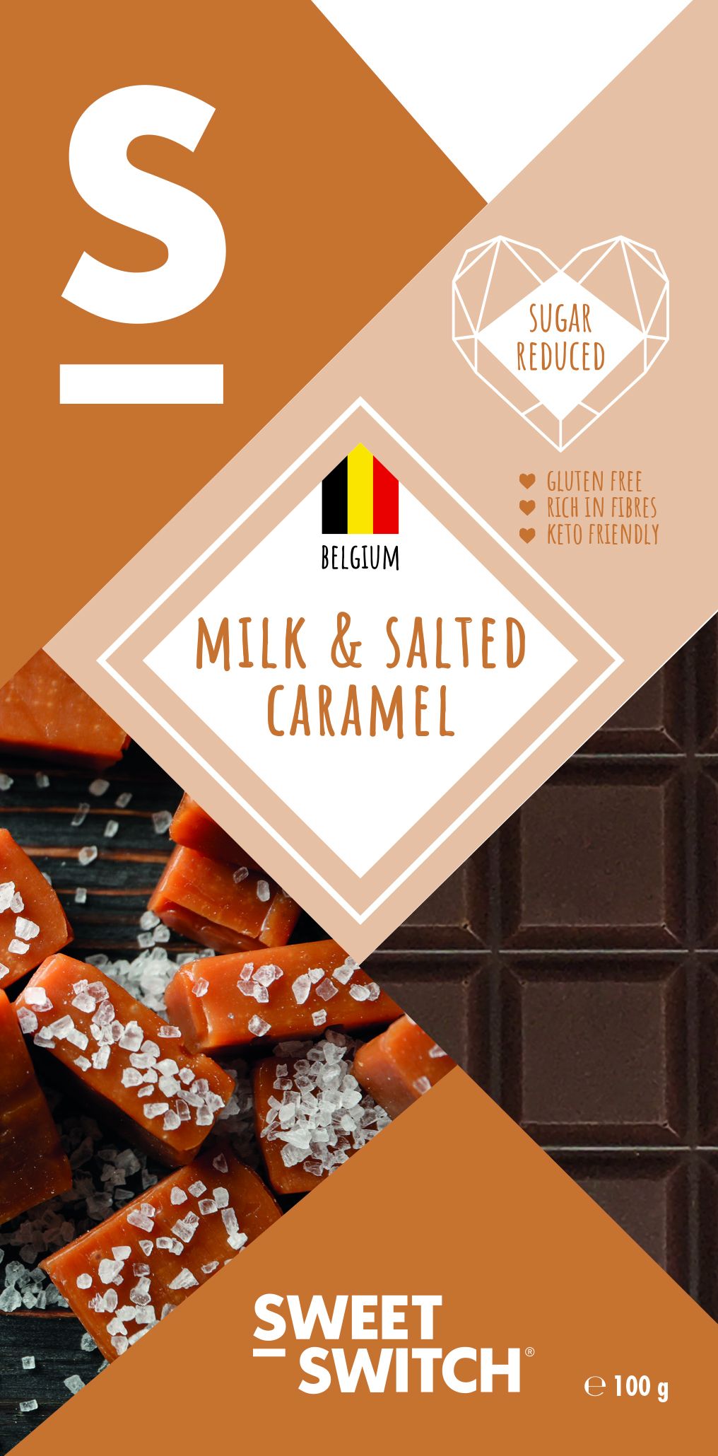Sweet Switch Melk&Zoute Caramel Chocolade 100g