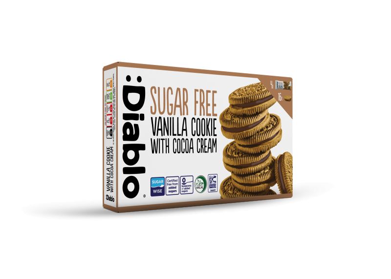 Diablo Sugar Free Vanilla Cookie with Cocoa Cream 176g