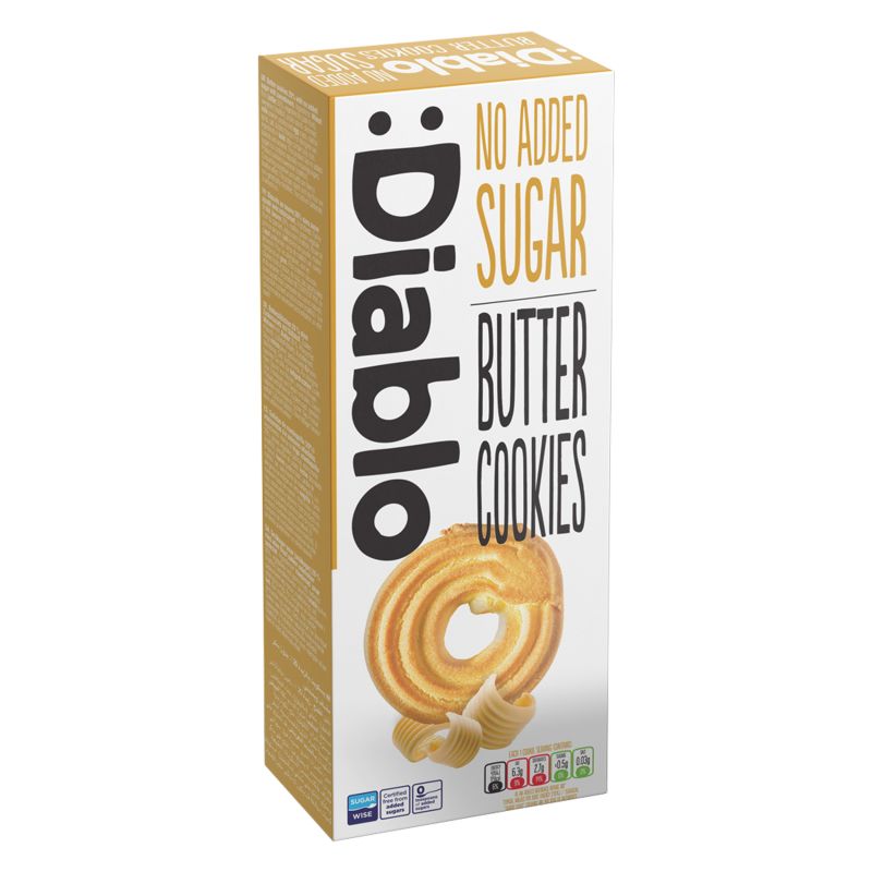 Diablo No Added Sugar Butter Cookies 135g