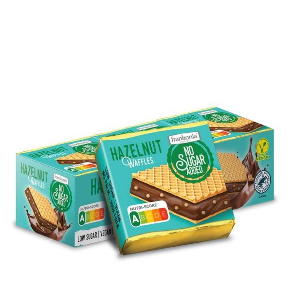Frankonia No Sugar Added Hazelnut Crisp Waffles 175g