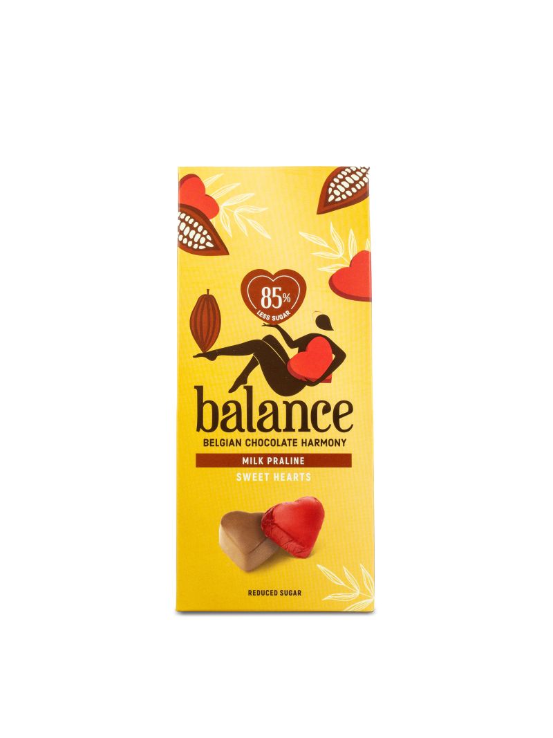 Balance Stevia Sweet Hearts Melk Praline 129g