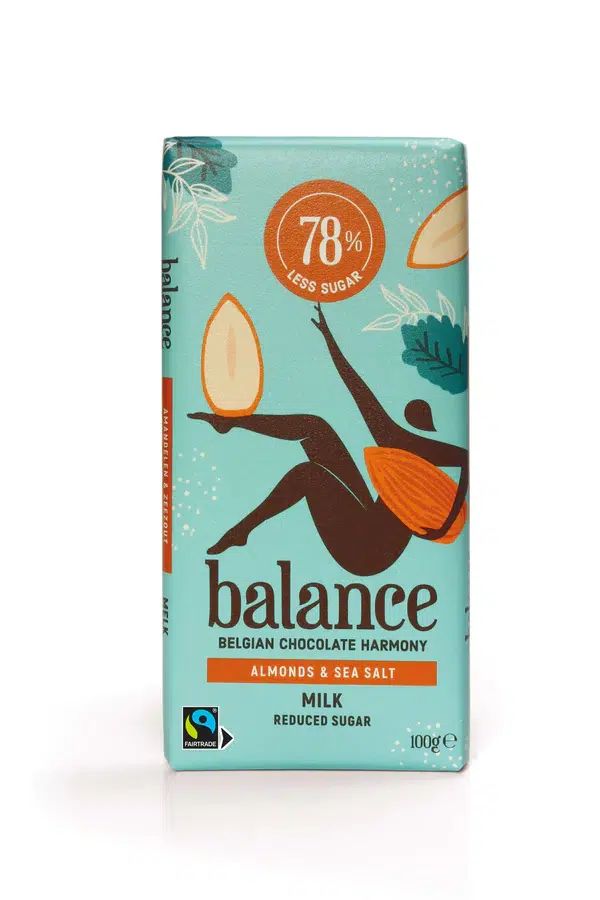 Balance Amandelen & Zeezout Melkchocolade 100g