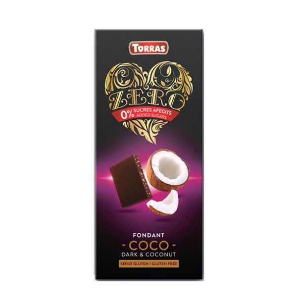 Torras Zero Dark&Coconut Chocolade 125g