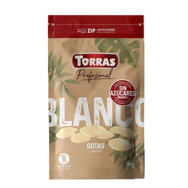 Torras White Chocolate Drops 1kg