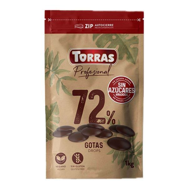 Gouttes de chocolat noir Torras 1kg