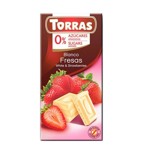 Chocolat Torras Blanc&Fraises 75g