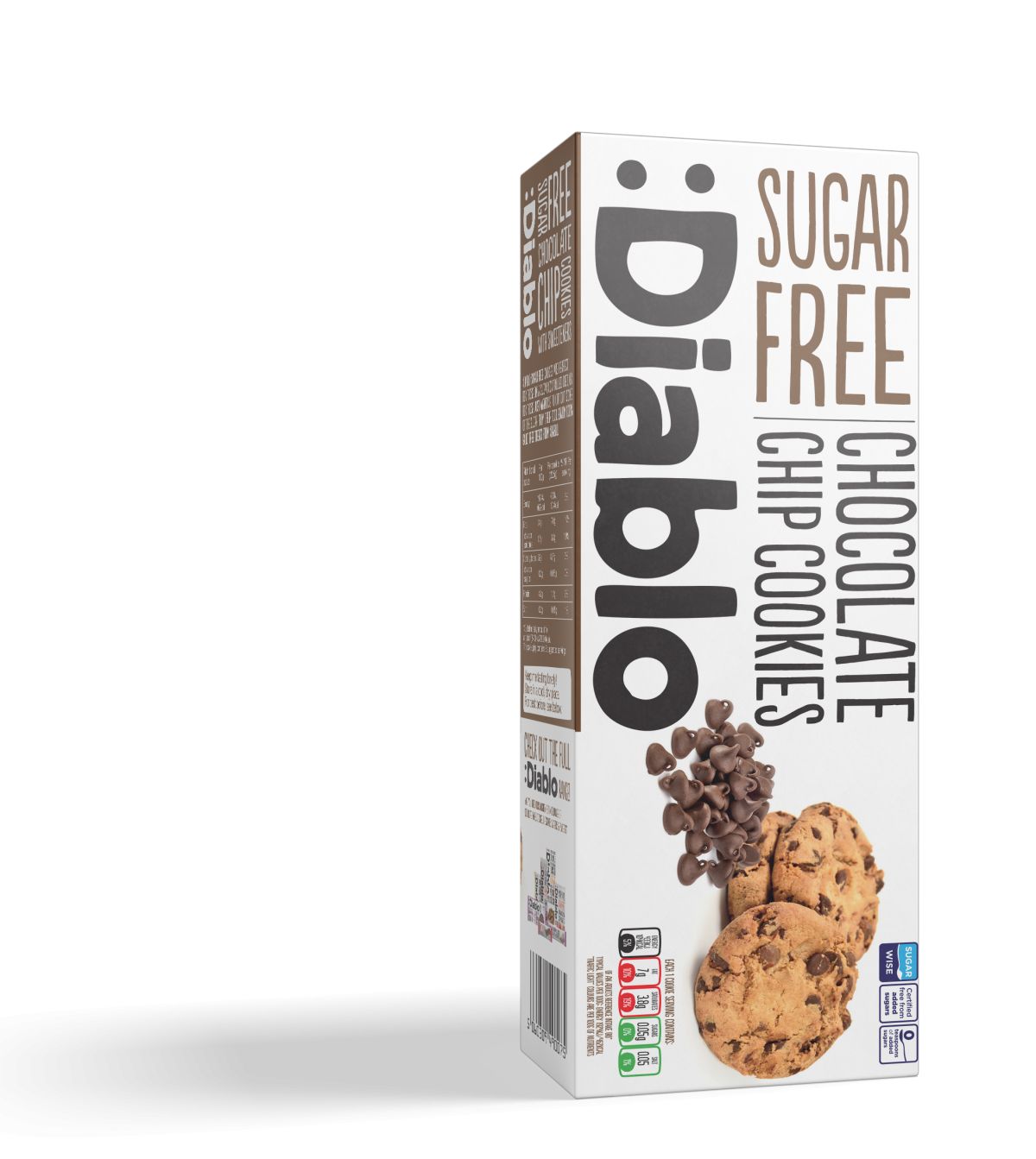 Diablo Suikervrije Chocolade Chip Koekjes 130g