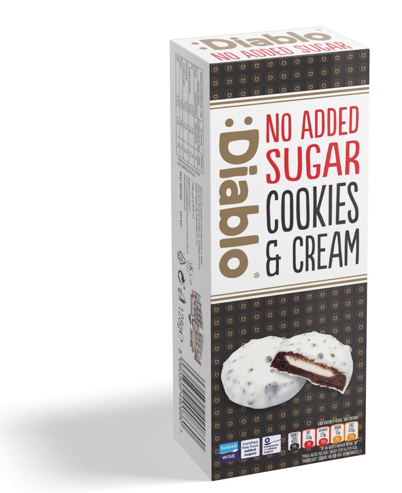 Diablo No Added Sugar Cookies&Cream Milk 128g