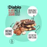 Diablo Chocolate con Leche Stevia Sin Azúcar Añadido con Avellanas 75g — Miniatura 5